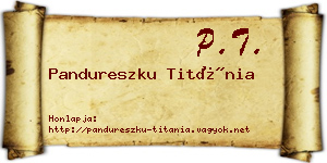 Pandureszku Titánia névjegykártya